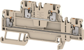 Multi level terminal block, push-in connection, 0.5-1.5 mm², 4 pole, 16 A, 6 kV, dark beige, 2675060000