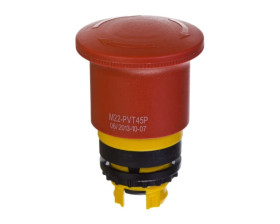 Napęd przycisku grzybkowego czerwony przez obrót M22-PVT45P 121462