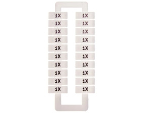 Oznacznik do złączek szynowych 2,5-70mm2 /1X/ biały 43192 /1 blister=20 szt/