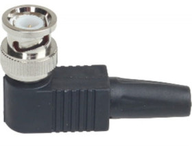 Wtyk kątowy BNC w obudowie, wyprowadzenia lutowany