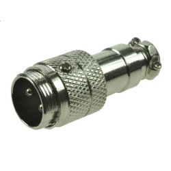 Gniazdo męskie NC802(2-M) na kab 6A 125V wtyk prosty na kabel