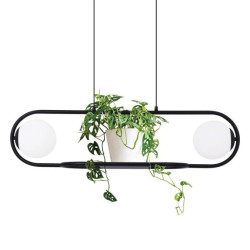 Lampa wisząca FINESTRA szklane klosze, funkcja kwietnika K-4961 Kaja Lighting