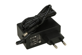 Zasilacz; wtyczkowy; POSC24100A; 24V DC; 1A; 24W; 2,1/5,5mm prosty; kolor czarny; 90÷264V AC; MW Power