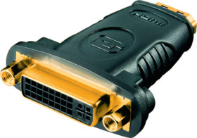 Adapter, DVI socket (24+5) to HDMI socket (type A), black, 68690