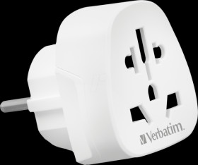 49549 Socket adapter, WTEU-02, 100 - 250 V, 50/60 Hz, white