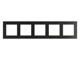 SIMON 55 Ramka 5 pięciokrotna Nature inox czarny TRN5/190 KONTAKT SIMON