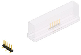 Pin header, 5 pole, pitch 2 mm, angled, black, SLY7SMD0455GSM