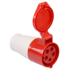 Red 32A 415V 3P+N+E Industrial Socket IP44