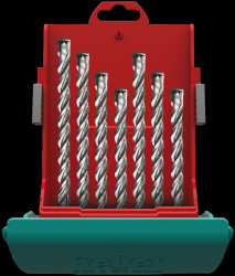 26813 4 Trijet SDS-plus hammer drill bit set, seven-piece