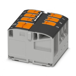 Blok rozdzielczy PTVFIX 6/6X2,5 BK, czarne złącze przemysłowe - 6 punktów przyłączeniowych o przekroju 2,5mm2 /10szt./