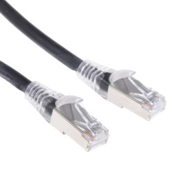 Kabel kategorii 6, Czarny, Wtyk RJ45/męski RJ45dł.: 5m, mat. koszulki: LSZH