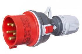 Wtyczka przenośna 16A 5P 400V czerwona TWIST WPP 16/5 IP44 922070