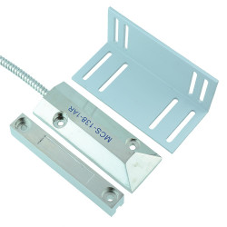 Aluminium Proximity Switch & Magnet Set with Armoured Cable - MCS-138-1AR