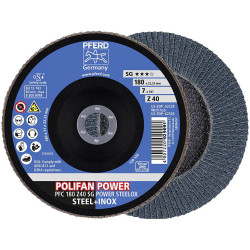 PFERD 67784185 Z SG Power Flap Disc 180mm Bore 22.23mm 10pcs