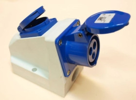 Gniazdo stałe KOMBI 16A 3P 230V + 2P+Z 230V /bez okablowania/ IP44 9213-6fw