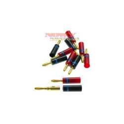 Wtyk Banan złoty plastikowy HQ. 1szt. Vitalco czarny/czerwony