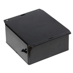 1591UF2BK Hammond Multipurpose Black FRABS Enclosure Flanged Base 120 x 120 x 59mm