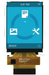 Kolorowy wyświetlacz LCD 2.2cal Transmisywny TFT QVGA 240 x 320pikseli LED Backlight Parallel, RGB I/F Nie Displaytech