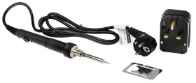 Lutownica elektryczna RS PRO 50W Typ F — wtyczka Schuko z konwerterem UK