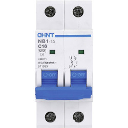 Chint 179658 NB1L Circuit Breaker 16A 2-pin Overload &amp; Short Circuit Protection