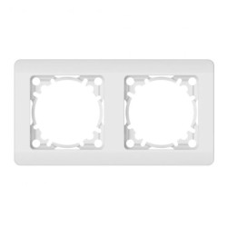 Ramka podwójna, Silva, biała / 46418