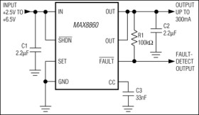 Low-Dropout, 300mA Linear Regulator in µMAX