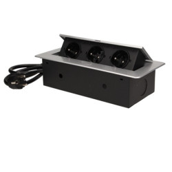 ORNO srebrny Gniazdo wpuszczane 3x230V AE-1337/G