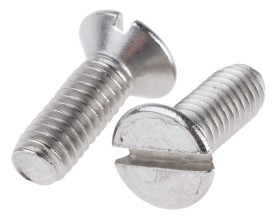 Śruby maszynowe M4 łeb z łbem stożkowym Stal nierdzewna długość 12.0mm skok 0.70mm