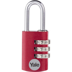 YALE YE3CB/20/121/1/CO Padlock Red Combination 20mm Secure 1 pc