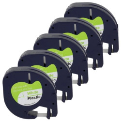 Taśma 5x LT 59422 do drukarki DYMO 12mm 4m biała taśma czarny nadruk /5szt./