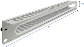 67278 19" 1U Cable Management Routing Panel with opening and edge prot
