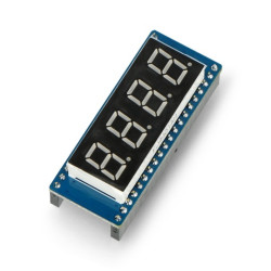 Wyświetlacz 8-segmentowy x4 - czerwony - SPI - do Raspberry Pi Pico - Waveshare 19806