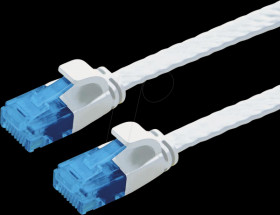 21992060 Patch cable Cat. 6a, UTP, extra-flat, white, 0.5 m