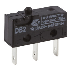 ZF DB2C-B1AA Microswitch SPDT 10A 250V AC, Button, Q.C.