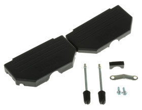 Osłona tylna D-Sub 37 -pinowe Nylon Proste Amphenol Communications Solutions C