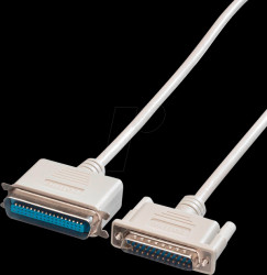 11.01.1045 Bi-directional printer cable, D-Sub/Centr., 4.5 m