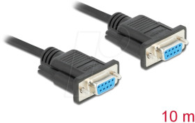 87783 Null modem cable, 9-pin, Bu./Bu., CTS/RTS auto control, 10 m