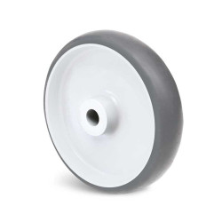 Kółko do wózka, Lite, Thermoplastic Rubber, Szary, obc.: 40kg, śred.: 50mm, szer.: 20mm