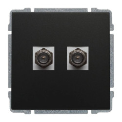 KOS 66 Gniazdo TV SAT podwójne typu F bez ramki typ żański F 660958