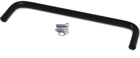 Handle, straight, steel, (W x H x D) 160 x 44 x 8 mm, black, 1427W3BK
