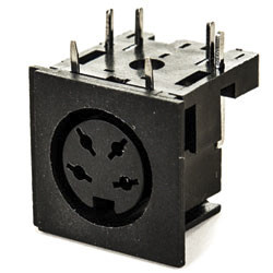 Gniazdo Din 4 -pinowe Żeński Montaż na płytce drukowanej 100 V AC 4P