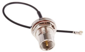 Kabel koncentryczny, RF, Czarny Wtyk FME Żeńskie U.FL 100mm, RS PRO Z zakończeniem