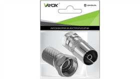 Zestaw Złącze Wtyk F – Gni. Ant. + Wtyk F 6,8Mm Va0095 Vayox