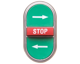 Napęd przycisku potrójny zielony/czerwony /STRZAŁKI LEWO-PRAWO STOP/ z samopowrotem LPCB7365