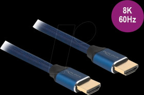 85445 Ultra High Speed HDMI Cable 48 Gbps 8K 60 Hz blue 0.5 m certifie
