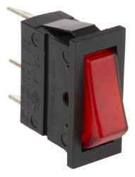 Przełącznik kołyskowy Wł.-wył. podświetlany 16 A SPST Czerwony Arcolectric (Bulgin) Ltd