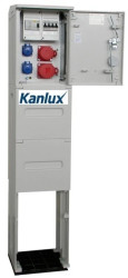 Rozdzielnica budowlana na fundament (2X2P+Z, 1X16A/5P, 1X32A/5P) KANLUX RB26x40-K40-00112W-F0_KANLUX