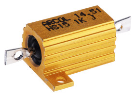 Rezystor do montażu w obudowie 1kΩ 15W ±5% Arcol ±100ppm/°C drutowy Osiowe