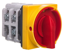 Łącznik krzywkowy 0-1 63A 3P zatablicowy z płytką przednią zamykany na kłódkę ŁUK 63-15 916358