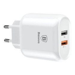 Baseus Bojure BS-EUQC01 CCALL-AG02 QC3.0 23W Quick Charge 3.0 szybka ładowarka sieciowa z 2 gniazdami USB
